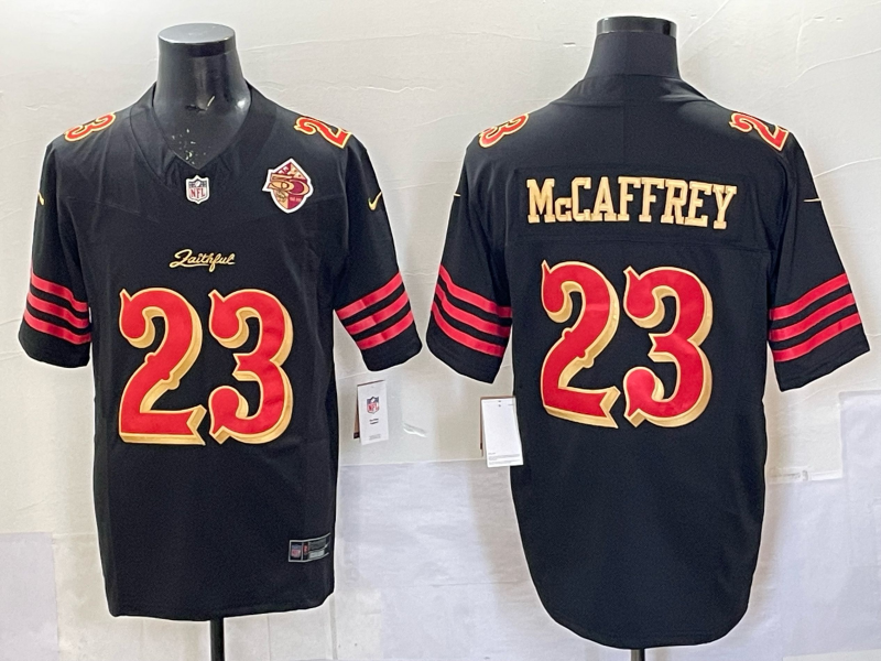Men San Francisco 49ers #23 McCaffrey black Limited Nike NFL 2025 Jersey 04->san francisco 49ers->NFL Jersey